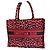 Dior Book Tote Medium Schwarz-Rot Leopard Edition