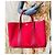 Hermès Garden Party 36 Tasche aus rotem Canvas und Leder - Ansicht 2