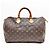 Borsa a mano Louis Vuitton Speedy 35 Marrone Scuro Pelliccia
