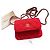 Bolso Mini VIP de Chanel en Jersey Acolchado de Algodón con Correa Roja