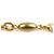 Collana in metallo con perle finte dorate Chanel Coco Mark D'oro - vista 3