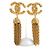Orecchini in metallo dorato con nappina Chanel Coco Mark D'oro