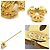 Spilla in metallo dorato Chanel Coco Mark D'oro - vista 5