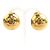 Orecchini a clip in metallo dorato Chanel Coco Mark D'oro