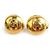 Orecchini a clip in metallo dorato Chanel Coco Mark D'oro - vista 2