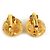 Orecchini a clip in metallo dorato Chanel Coco Mark D'oro - vista 4