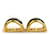 Cloisonné Metall Emaille Clip Ohrringe von Hermès Golden Marineblau  - Ansicht 3