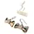 Orecchini a nodo Chloé ottone dorato e strass Gold hardware  - vista 3