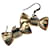Orecchini a nodo Chloé ottone dorato e strass Gold hardware  - vista 5