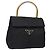 PRADA Borsa a Mano Nylon Nero Oro Auth 131867 D'oro