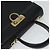 Borsa a mano in pelle Gancini Salvatore Ferragamo 2 in 1 Nero Oro Auth ep9613 - vista 6