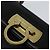 Borsa a mano in pelle Gancini Salvatore Ferragamo 2 in 1 Nero Oro Auth ep9613 - vista 9