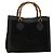 Bamboo Borsa Tote Gucci in pelle scamosciata nera e oro 002 1186 0260 Auth ep9577 Nero D'oro