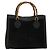 Bamboo Borsa Tote Gucci in pelle scamosciata nera e oro 002 1186 0260 Auth ep9577 Nero D'oro - vista 13