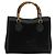 Bamboo Borsa Tote Gucci in pelle scamosciata nera e oro 002 1186 0260 Auth ep9577 Nero D'oro - vista 2