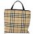 Burberry Borsa Tote Nova Check in PVC beige argento Auth gh491 - vista 2