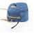 Borsa a Spalla con Catena VERSACE Denim Blu Oro Auth 118959M D'oro  - vista 3