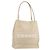 CHANEL Borsa Tote in Pelle di Pecora Beige Oro CC Auth 118935V D'oro