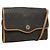 Bolso de hombro de lona de panal PVC negro y dorado Christian Dior Auth ep9643