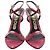 Sandali in pelle rossa effetto coccodrillo Tom Ford Padlock Rosso - vista 2