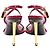 Sandali in pelle rossa effetto coccodrillo Tom Ford Padlock Rosso - vista 3