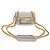 Fendi Bolsa de ombro em lona Zucca Nano Baguette em couro branco Auth 47061V