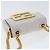 Fendi Bolsa de ombro em lona Zucca Nano Baguette em couro branco Auth 47061V - vista 6