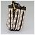 Céline Bolso de Accesorios de Lona Macadam CELINE PVC Cuero Blanco Oro Auth 93826AV Dorado - vista 4
