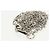 Borsa a spalla con catena Prada in nylon nero e argento autentica 100262AV - vista 24