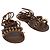 Sandali GUCCI Legno Metallo 6 1/2 Marrone Oro Argento 563515 Auth bs19479V D'oro
