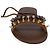 Sandali GUCCI Legno Metallo 6 1/2 Marrone Oro Argento 563515 Auth bs19479V D'oro - vista 2