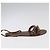 Sandali GUCCI Legno Metallo 6 1/2 Marrone Oro Argento 563515 Auth bs19479V D'oro - vista 5