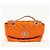 BB Round Balenciaga Borsa a spalla rotonda Chain BB in nylon arancione 501681 Auth bs19960V - vista 12