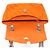 BB Round Balenciaga Borsa a spalla rotonda Chain BB in nylon arancione 501681 Auth bs19960V - vista 18