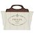 PRADA Borsa Canapalage in Tela Bianca Argento 1BG350 Auth 101308SV Bianco - vista 13