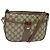 Borsa a Spalla GUCCI GG Supreme Web Sherry Line PVC Beige Oro Rosso Auth ep9570 D'oro