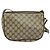 Borsa a Spalla GUCCI GG Supreme Web Sherry Line PVC Beige Oro Rosso Auth ep9570 D'oro - vista 2