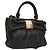 Vala Handtasche aus Leder 2 in 1 Schwarz Gold Auth 131359 von Salvatore Ferragamo Golden