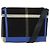 Burberry Borsa a Spalla in Tela Nera e Blu Auth BD741V Nero