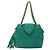 CHANEL Borsa a Mano con Catena in Pelle di Agnello Verde Oro CC Auth gh309 D'oro - vista 13