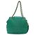 CHANEL Borsa a Mano con Catena in Pelle di Agnello Verde Oro CC Auth gh309 D'oro - vista 2
