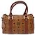 Borsa Boston MCM Logogram Vicetos in pelle PVC marrone e oro Auth bs27984 D'oro - vista 13