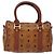 Borsa Boston MCM Logogram Vicetos in pelle PVC marrone e oro Auth bs27984 D'oro - vista 2
