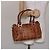 Borsa Boston MCM Logogram Vicetos in pelle PVC marrone e oro Auth bs27984 D'oro - vista 21