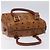 Borsa Boston MCM Logogram Vicetos in pelle PVC marrone e oro Auth bs27984 D'oro - vista 6