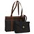 BALLY Borsa a Mano in Pelle PVC 2 Set Nero Marrone Oro Auth 131567 D'oro