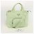 PRADA Borsa a Mano Nylon 2 vie Verde Chiaro Auth 68918AV Blu chiaro - vista 25