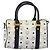 MCM Vicetos Logogram Borsa a Mano PVC Pelle 2in1 Bianco Oro Auth 115026 - vista 3