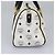 MCM Vicetos Logogram Borsa a Mano PVC Pelle 2in1 Bianco Oro Auth 115026 - vista 4
