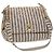 CHANEL Schultertasche Matelassé Canvas Hellblau Weiß CC Auth 48071AV